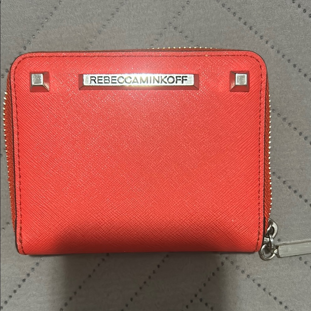 Rebecca Minkoff Red Leather Zip Around Wallet